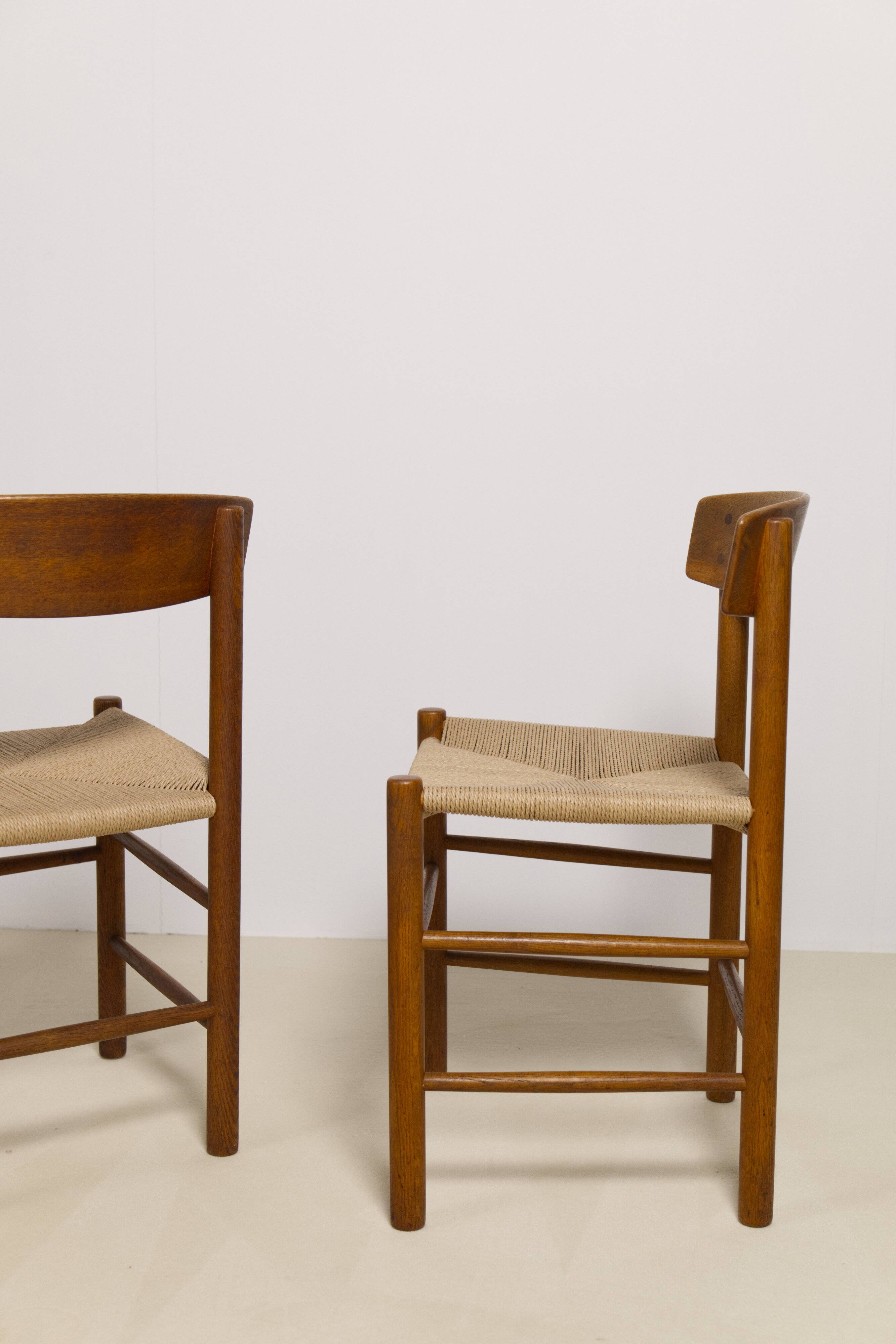 Set of 6 Oak dining chairs 'j39' by Borge Mogensen, 1960s