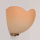 Vintage brass and orange glass wall lights, France 1970.