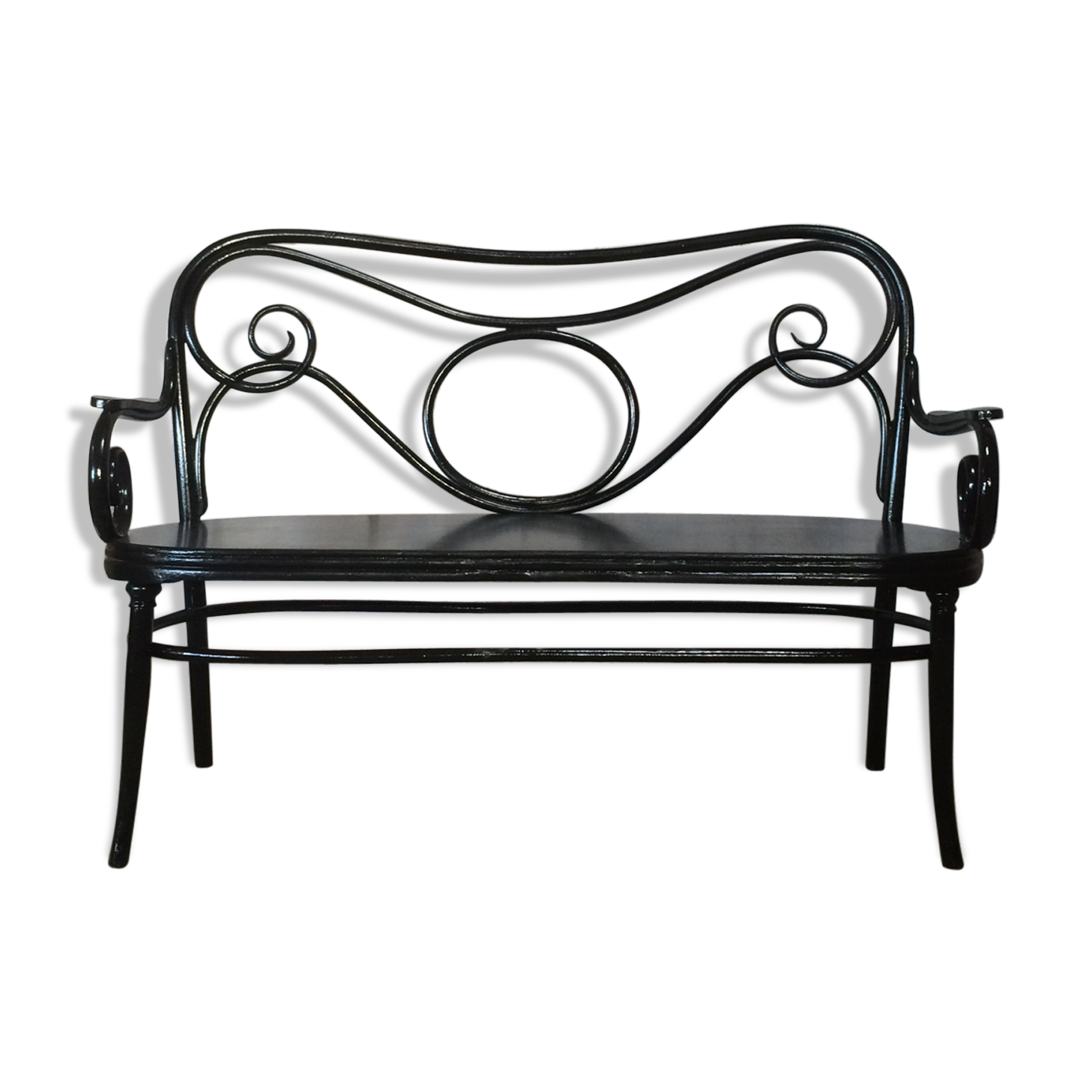Banquette Thonet laqué noir