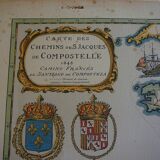 Map of the paths of compostela St Jacques Daniel Derveaux