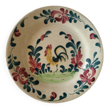 Ancienne Assiette en Faïence Creil et Montereau "Labrador" Décor au Coq