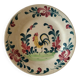 Old Creil and Montereau Earthenware Plate "Labrador" Rooster Decor