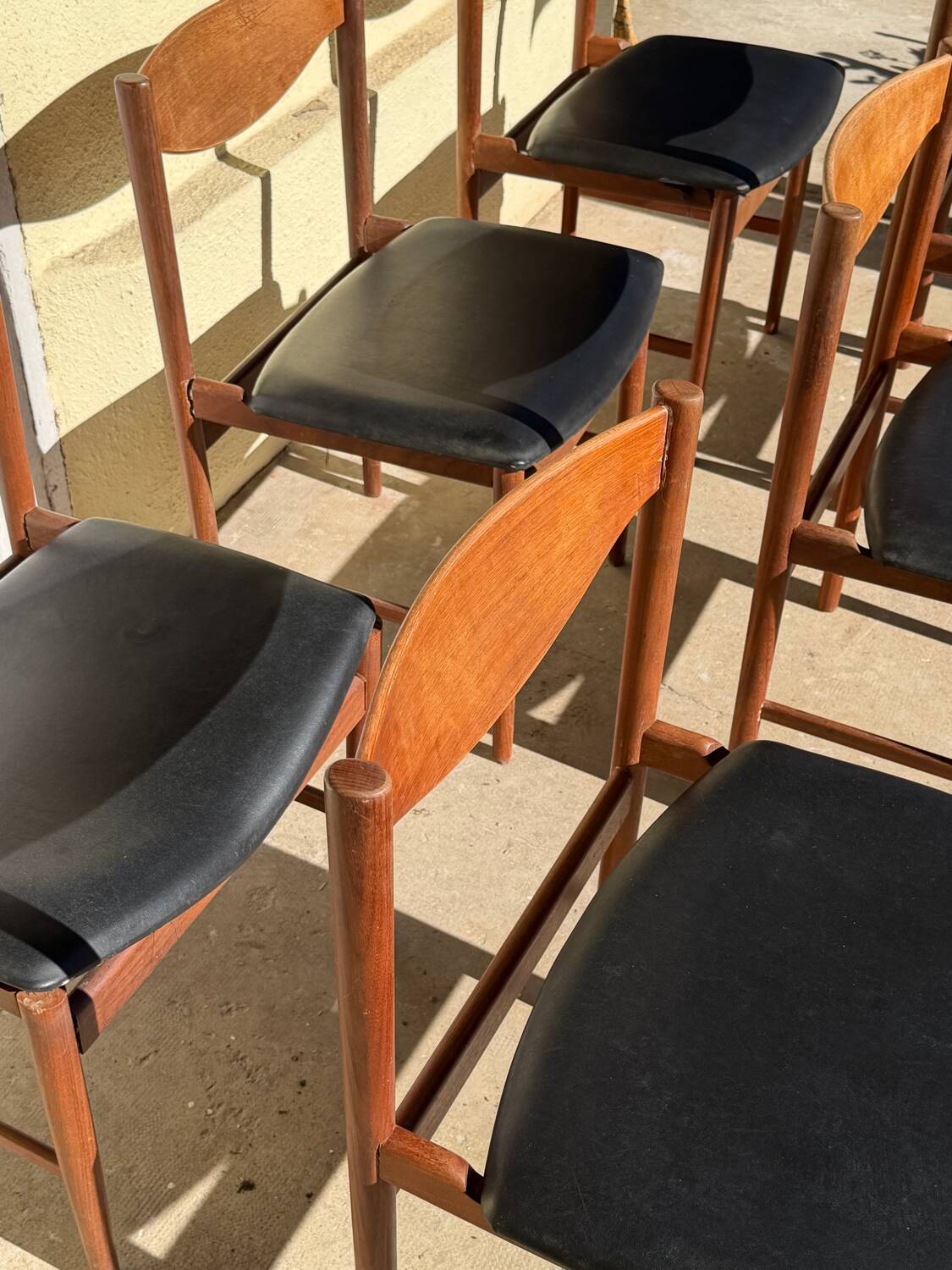 Lot de 6 chaises Gplan danish design Kofod Larsen
