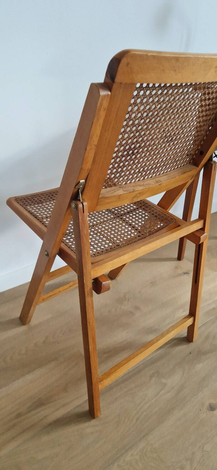 Cannage folding chair 1970