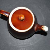 Vintage Villeroy Boch ceramic teapot 1960-70 chocolate caramel color