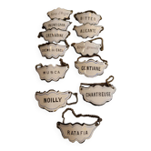 Enameled plates for bottles
