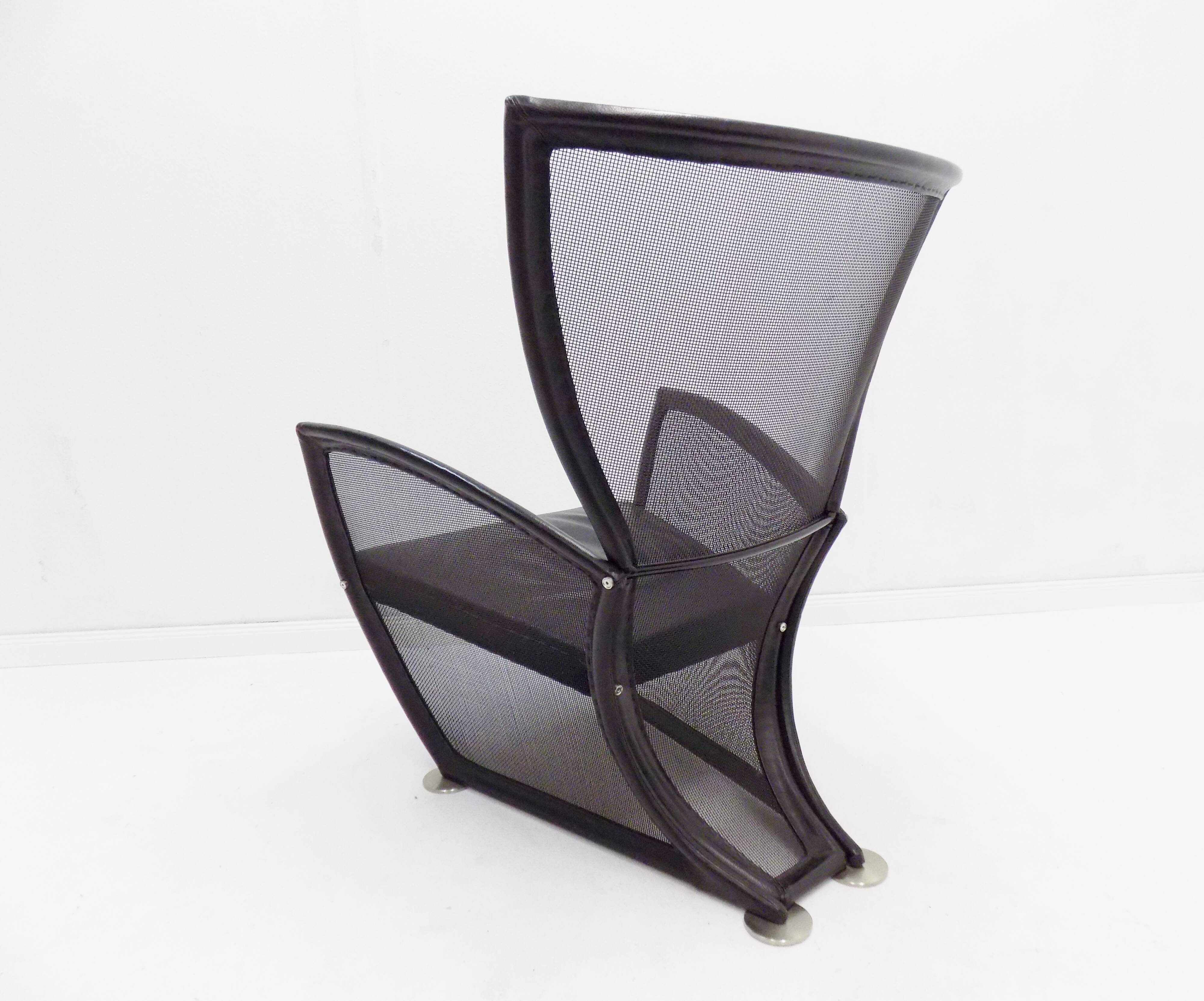 Prive leather armchair by Paolo Nava for Arflex