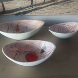 3 dishes, ceramic ramekins the Parisian bird décor
