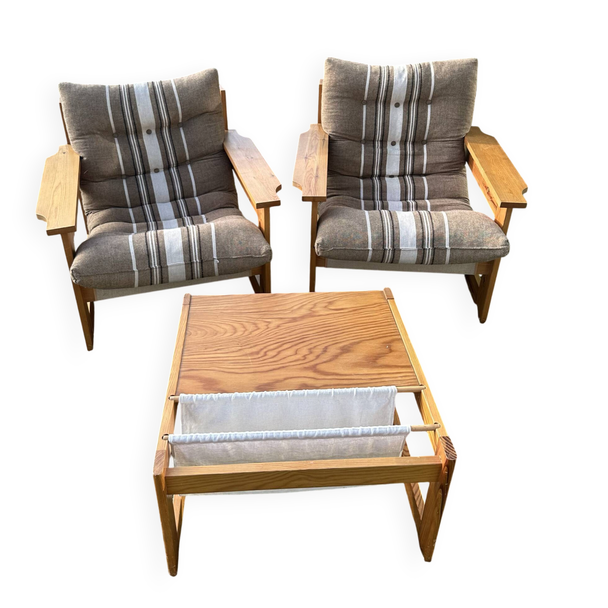Chairs and Table Diana in Pine Wood by Karin Mobring for Ikea, 1