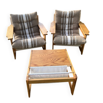 Chairs and Table Diana in Pine Wood by Karin Mobring for Ikea, 1