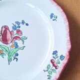 Gien pottery plate model Lorraine handmade