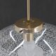 1970s Glass and Brass Pendant , Czechoslovakia