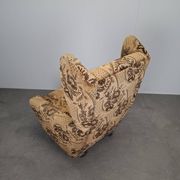 Mid-Century Czechoslovak Plush Wingback Recliner Chair, 1970s