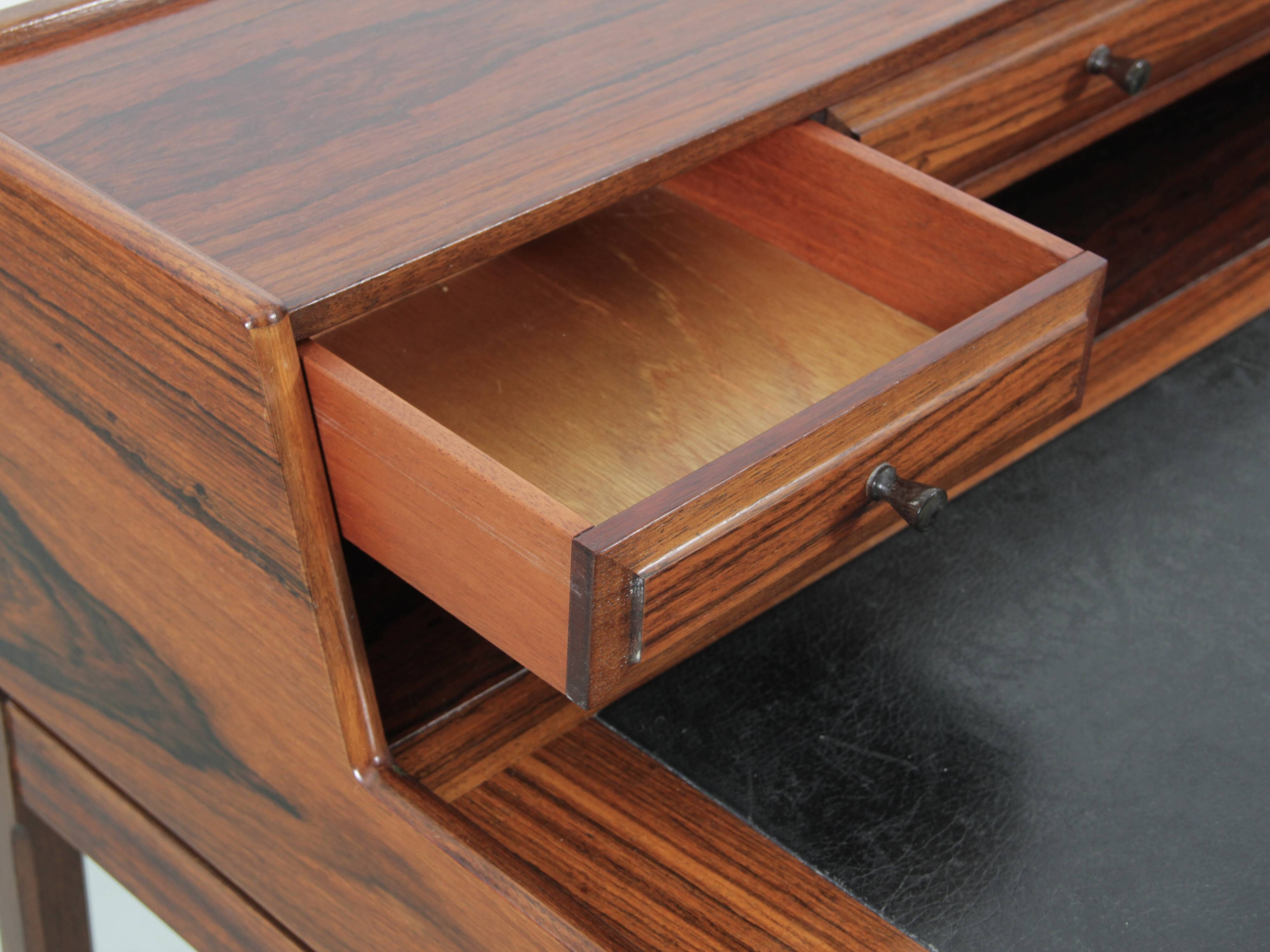 Bureau à gradin scandinave en palissandre de Rio