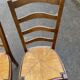 3 solid wood straw chairs, farmhouse style