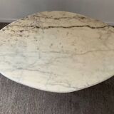 Vintage Carrara marble coffee table