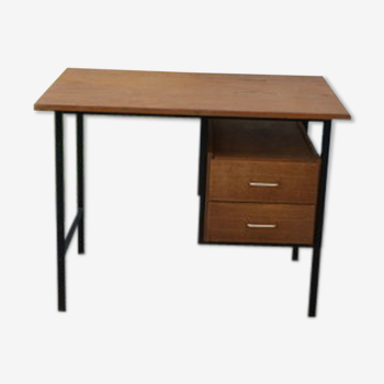 Bureau en bois et métal des années 60