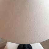 Turned wooden lamp