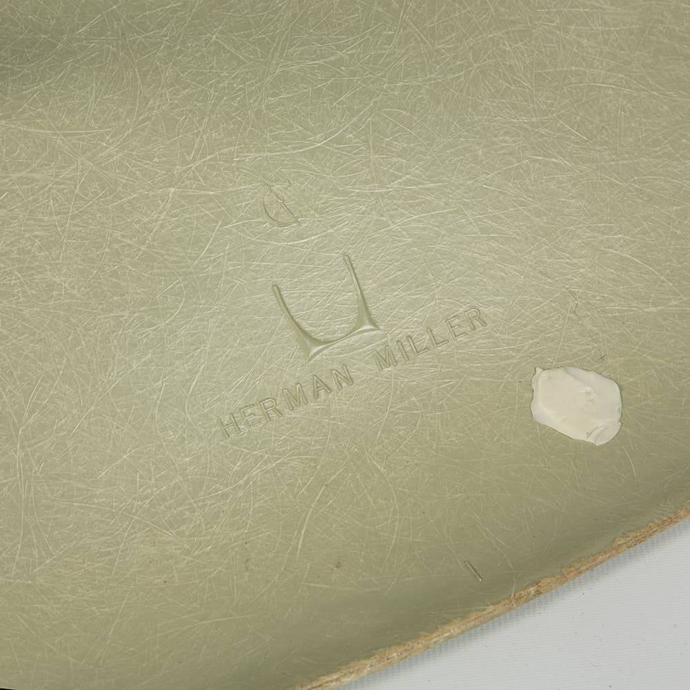 Grey Yellow Herman Miller Vintage Original Eames DSW Side Shell Chair