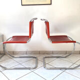 Pair of chairs MR 10 design Ludwig Mies Van Der Rohe vintage edition 90s
