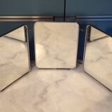 Triptych mirror with chain.