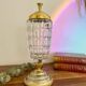 Large glass and gold metal candy box