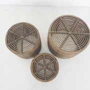 Set of three manou baskets or side tables attrb. to Tito Agnoli, Italy 1970