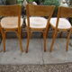 Lot of six old bistro chairs