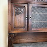 2-body art deco buffet in solid wood circa 1940