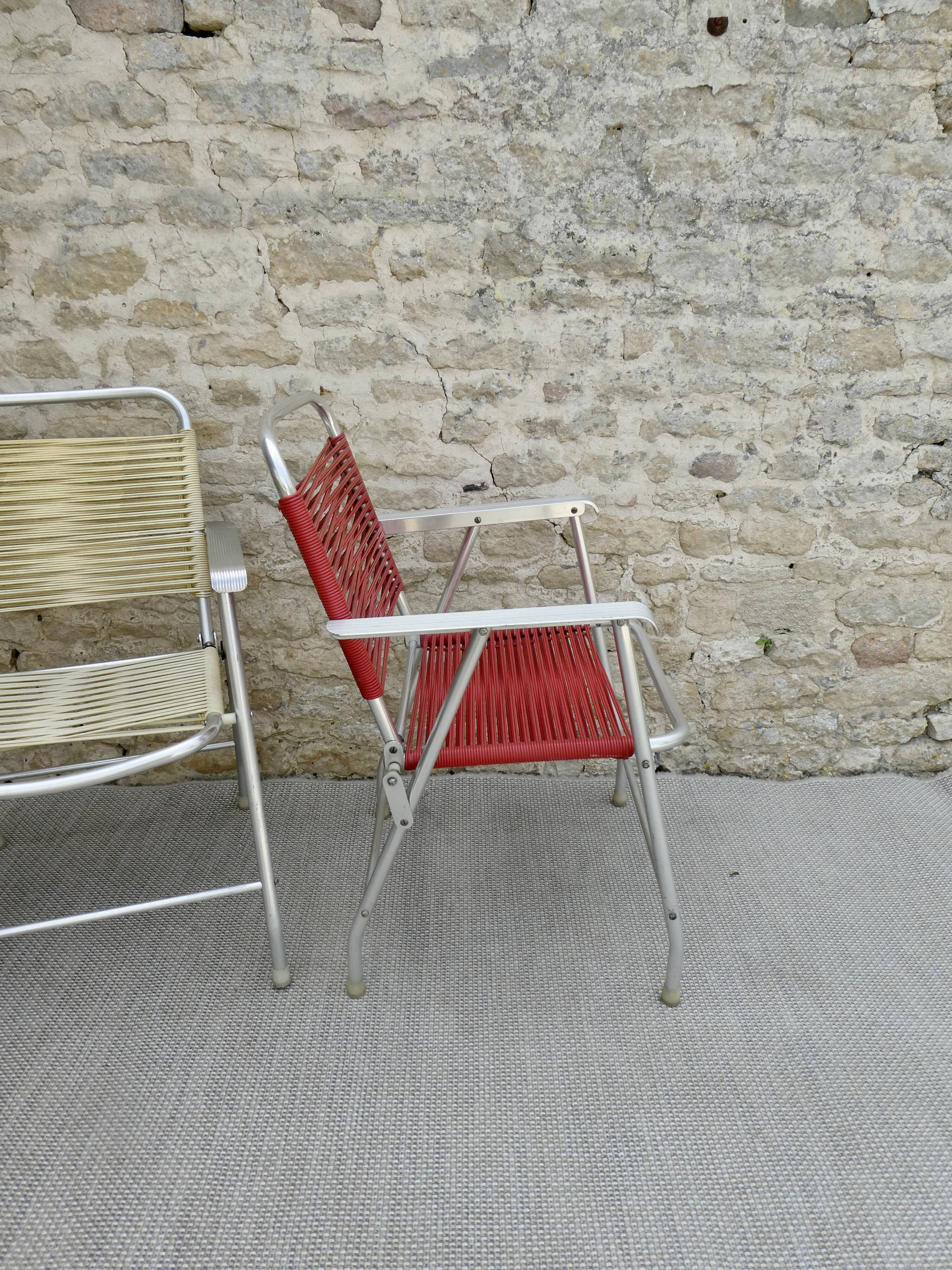 Pair of folding chairs from the 70s, Spain