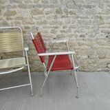 Paire de chaises pliantes des années 70, Espagne