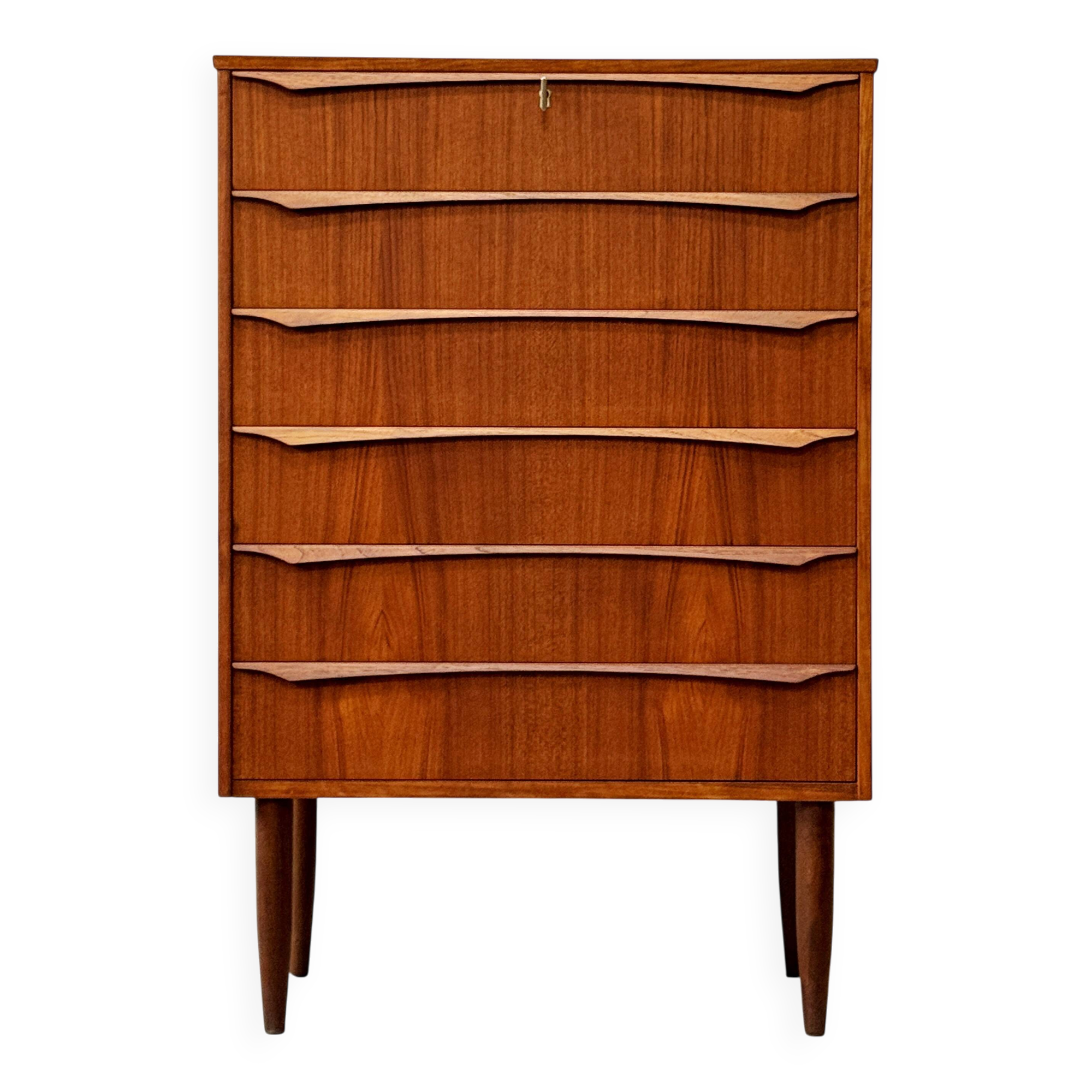 Teak Drawer Cabinet, Denmark 1960s/1970s, VNTG, Mid-C Modern