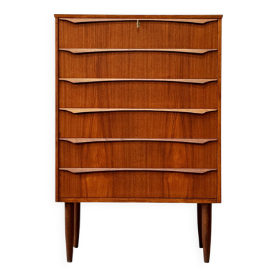 Cabinet de tiroirs en teck, Danemark 1960s/1970s, VNTG, Mid-C Modern