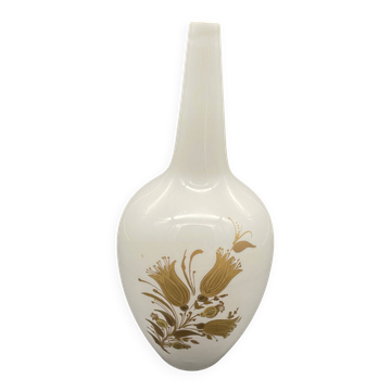 Vintage Rosenthal studio-line vase in white porcelain with flora decoration.