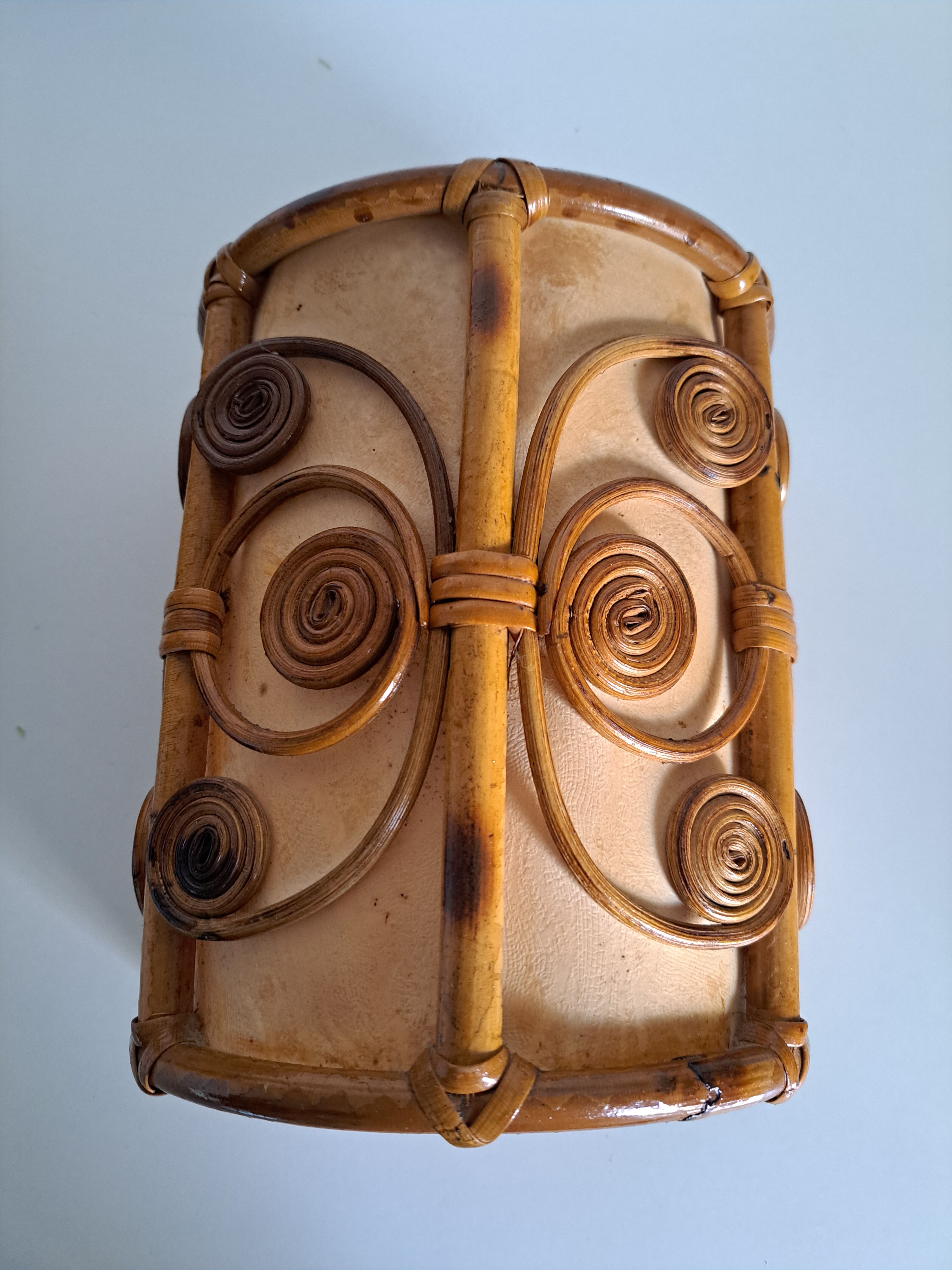 Pair of bamboo sconces