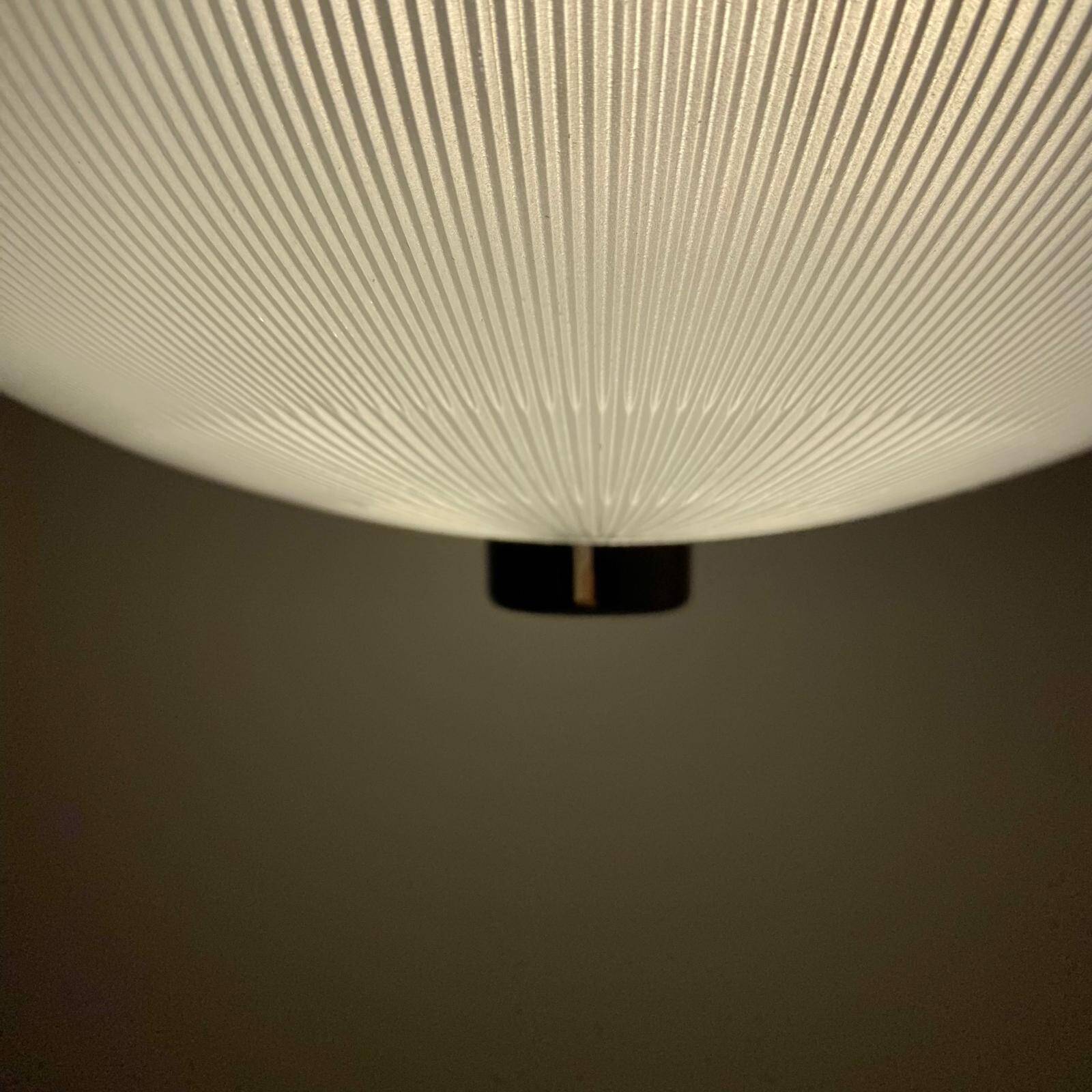 Space Age Design Pendant in Glass, Crystal and Metal