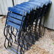 Series of 10 garden chairs