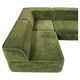 Canapé modulaire vintage Trio en tissu teddy vert de Cor, années 1970, ensemble de 4.