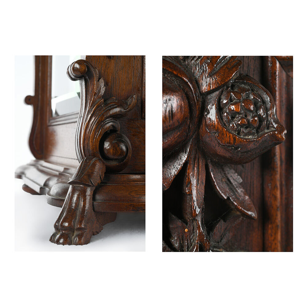 Carved wooden liquor cellar