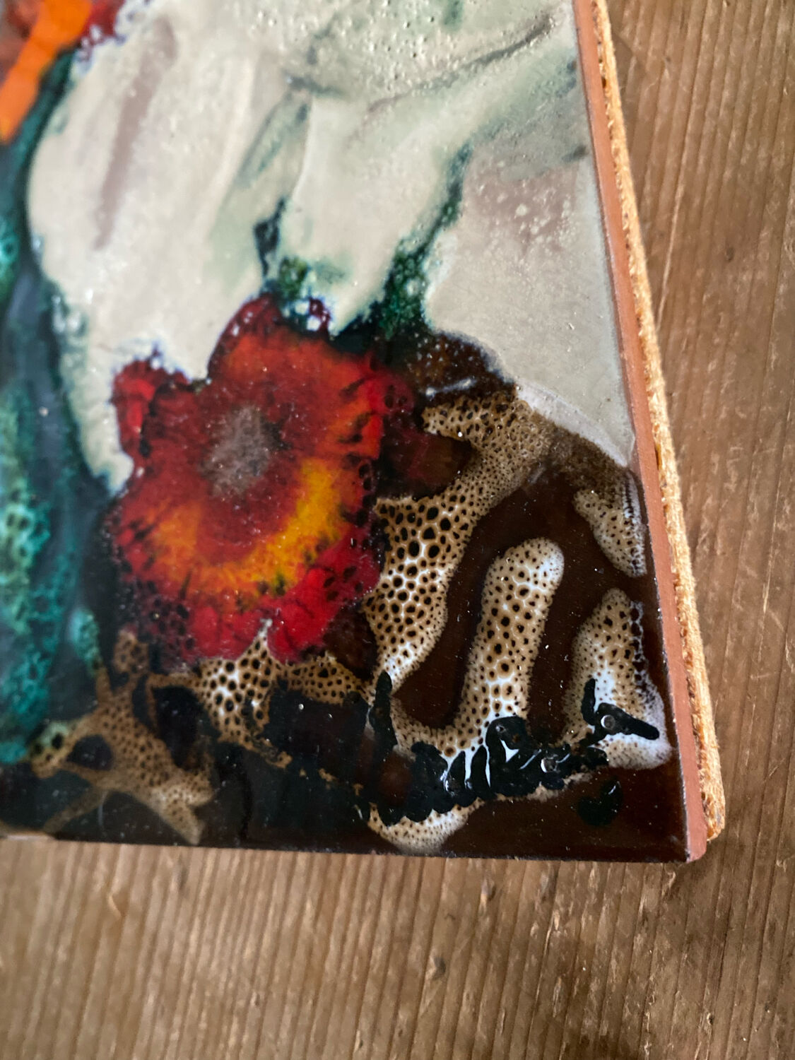 Carreaux en céramique bouquet Vallauris 1970