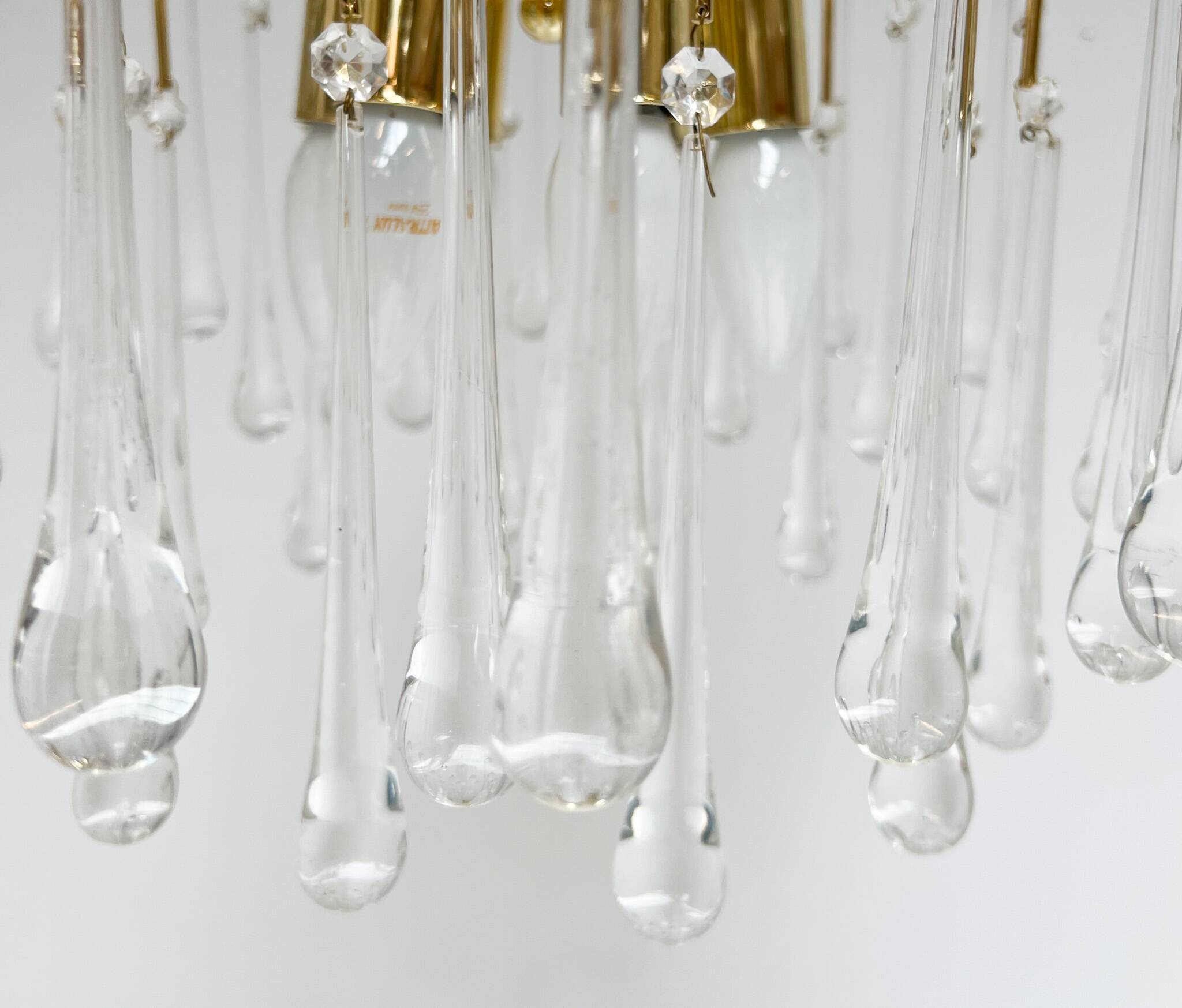 XL waterfall chandelier of Murano glass, 1970s