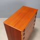 Vintage teak veneered chest of drawers, Northern Europe, 1960s.