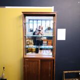 Wood and Art Deco glass showcase