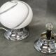 Pair of Italian Murano Glass and Chrome Table Lamps, 1960s