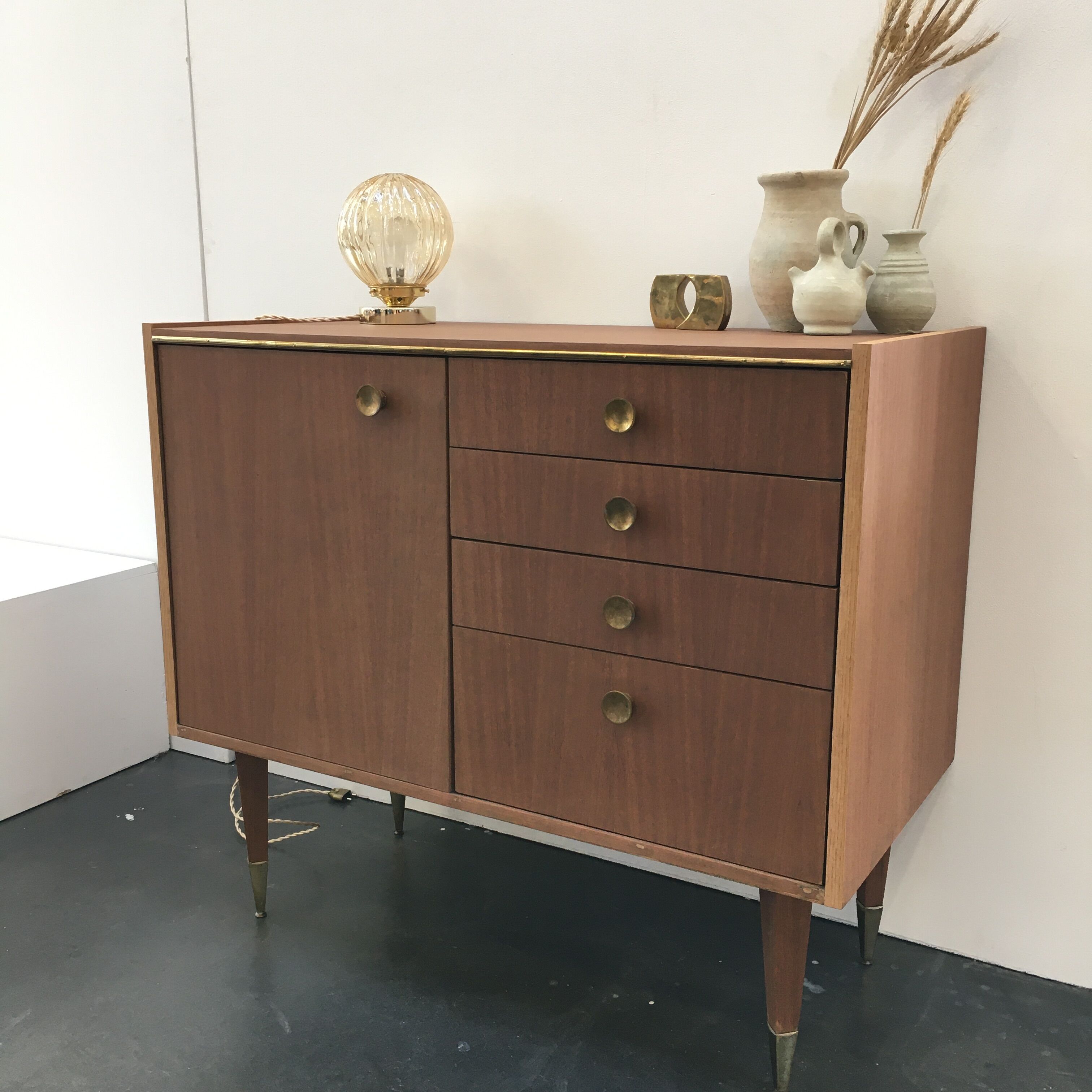Scandinavian style teak chest of drawers
