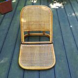 Folding rattan beach chair, USA, 1960s