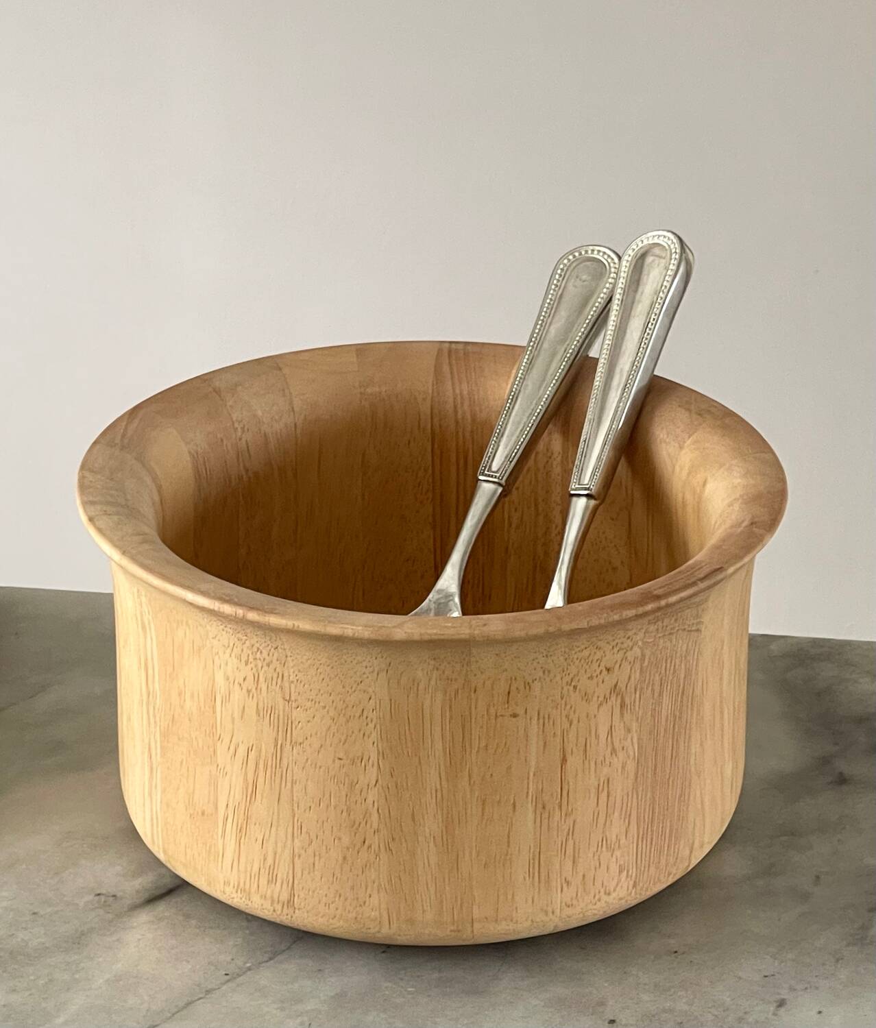 Couverts à salade en maillechort.
