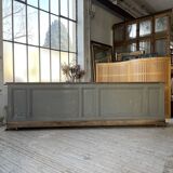 XXL walnut trade counter with multiple drawers
