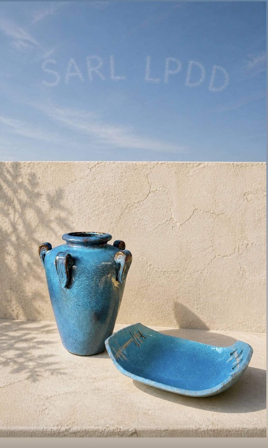 Large antique glazed vase. Art Deco inspiration – 1950s/60s.