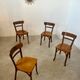 Set of 4 old vintage Baumann 50s wooden bistro chairs